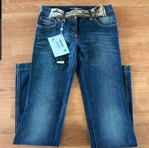 Dolce & Gabbana Velvet Belt Jeans Sz 42 or US 6 NWT